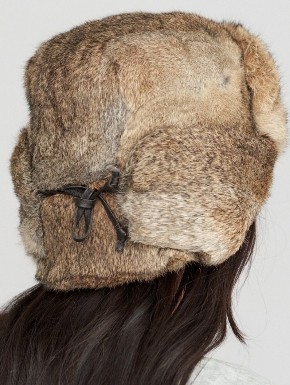 Brown Rabbit Fur  Hat - Picture 2 of 10